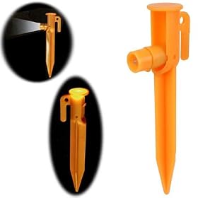 4x Illuminated Light Up LED Tent Pegs Stakes Spikes
