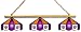 Imperial Phoenix Suns Licensed Three Shade Stained Glass Billiard Table Lamp