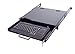 Rackmount 1U Keyboard Drawer with Compact Keyboard and Trackball Mouse USB