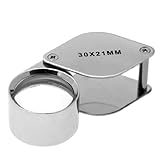 uxcell 拡大鏡　宝石ジュエリールーペアイ ルーペ　ジュエリールーペ拡大鏡 虫眼鏡 30×21mm