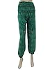 Harem Pants Yoga Bellydance Om Printed Casual Trippy Indie Pant Trousers (Green)