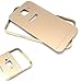 For Samsung Galaxy J7 Case, Moonmini® For Samsung Galaxy J7 Metal Bumper Frame Case + Hard PC Back Cover Protector (Golden)