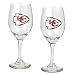 Kansas City Chiefs NFL 2pc Wine Glass Set - Primary Logo