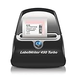 DYMO LabelWriter 450 Turbo High-Speed Postage and Label Printer for PC and Mac, USB, Printer and Software, Black/Silver