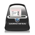 DYMO LabelWriter 450 Turbo High-Speed Postage and Label Printer for PC and Mac, USB, Printer and Software, Black/Silver (1752265)