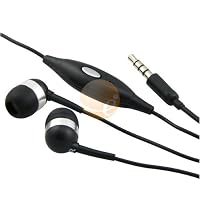 Eforcity Stereo Headset with Bulit-in Microphone and Click / Hold Button (Black) for Apple iPhone / iPhone 3G / iPod Video / iPod Touch / iPod nano