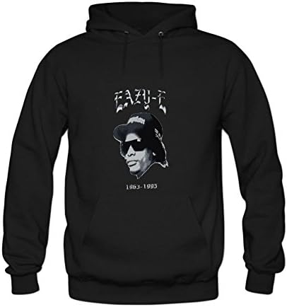 RHUAN Girl's Eazy-E Singer N.W.A Band Hoodies L Black