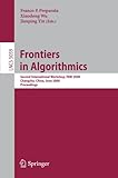 This book constitutes the refereed proceedings of the Second International Frontiers of Algorithmics Workshop, FAW 2008, held in Changsha, China, in June 2008.  The 33 revised full papers presented together with the abstracts of 3 invited talks were carefully reviewed and selected from 80 submissions