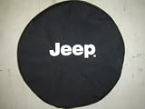 30 Jeep Logo Tire Cover - Black Denim - TJ Wrangler and Liberty