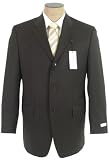 Calvin Klein Mens Single Breasted 3 Button Brown Pinstripe Wool Suit - Size 38R