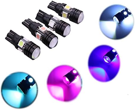 PUSH CART T10/W5W high-power LED bulb car vehicle headlight width lamp interior light (pink)