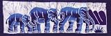 Small African Batik - Elephant Family 28 x 9