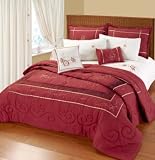 Garnet King Size Bedspread Set Including Two Shams