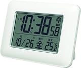 Smartek (スマーテック) 掛け時計 置き時計 兼用 ML-207 電波時計 アラーム Matt White マットホワイト ML-207-MWH