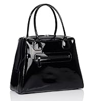 Perfect Weekend Collection Boxy Leather Patent Overnight Bag