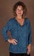 Embroidered 100% Rayon Tunic - Teal