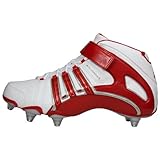adidas Men's Pro Intimidate 2D Mid Football Cleat,White/Red/Silver,13 M