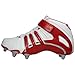 adidas Men's Pro Intimidate 2D Mid Football Cleat,White/Red/Silver,13 M