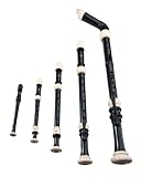 Click for larger image and other views for Smart Recorder Set SM-605B Black & Ivory (Bass, Tenor, Alto, Soprano, & Sopranino)