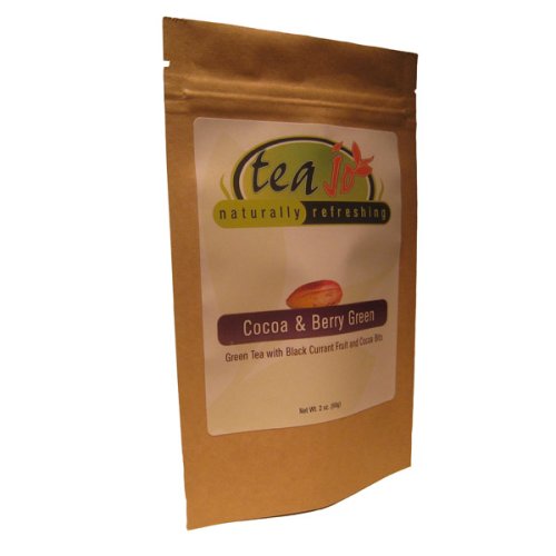 Teajo Fruity Currant Green, Green Tea with Black Currant Fruit and Cocoa by teajo.com
