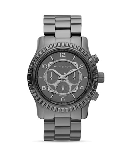 Michael Kors Runway Chronograph Gunmetal Oversized Unisex Watch MK5542