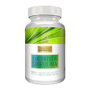 Actif Organic 100% Ocean Cleaned Chlorella and Spirulina, 120 Tablets, Made in USA