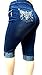 D&B PLUS SIZE WOMEN'S Stretch premium DARK BLUE denim jeans CAPRI HIGH WAIST