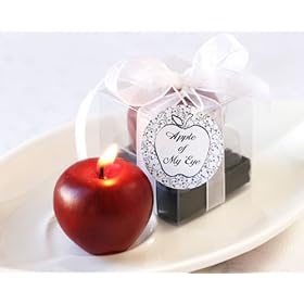  Apple of My Eye inch Mini-Candle in Gift Box with Ribbon and Tag - Baby Shower Gifts & Wedding Favors (Set of 72)