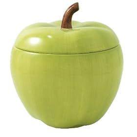 Green Apple Ceramic Cookie Jar by Gourmet Home Collection