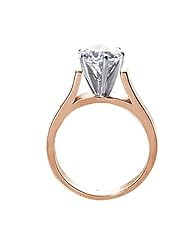 1.00 Ct Round H/I SI1/SI2 Diamond 14K Rose Gold Ring