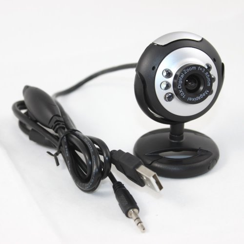 6 LED Webcam Web Camera for Laptop Pc Computer Mic Feature