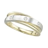 3 Diamond 0.06 ct. Wedding Ring in 14K Yellow Gold