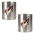 Phoenix Coyotes 2pc Stainless Steel Can Holder Set- Primary Logo NHL Hockey