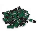 uxcell セルフ接着ケーブルタイベース　プラスチック製グリーン　13mmx13mm 3mmジップタイ