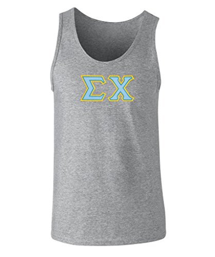 Sigma Chi Twill Letter Tank Top by Fashion Greek