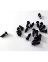 Art and Craft Supply: 100x Plastic Animal Bear Doll Safety Screw Eyes with Safty Back Pad TOY Fingding Craft DIY 6 Mm NEW - yoyostore2013