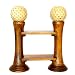 EXP Handmade Carved Golf Ball Design Wood Bookcase - 31"