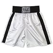 Everlast Boxing Trunks - 12 inch inseam - Satin - White w/ Black Trim by Everlast