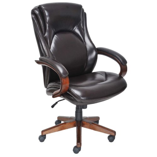 Lane Executive Leather Office Chair with Padded Handle  Waterfall SeatB005D24ZII