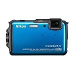 Nikon COOLPIX AW110 16 MP Waterproof Digital Camera with Built-In Wi-Fi (Blue)