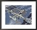 Computer Generated Image of the International Space Station Collections Framed Art Poster Print by Stocktrek Images, 22x18