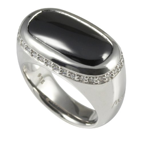 Merii Damen-Ring 925 Sterlingsilber rhodiniert Zirkonia schwarz Gr. 56 (17.8) M0532R/90/24 Preisvergleich