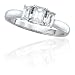 14k White Gold Emerald Cut 3-Stone Ring (1 cttw, I-J Color, I1, Clarity)
