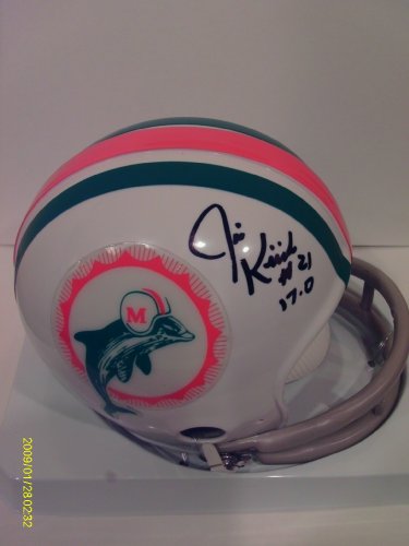 JIM KIICK AUTOGRAPHED MINI HELMET DOLPHINS 17-0 W/PROOF