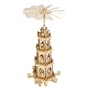 Christmas Pyramid 24 Inches Nativity Play - 4 Tier Carousel with 6 Candle Holder and Handpainted Figures by BRUBAKER