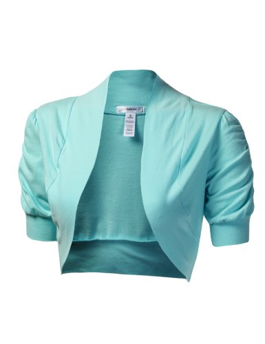 J.TOMSON Womens Trendy Short Sleeve Bolero Cardigan