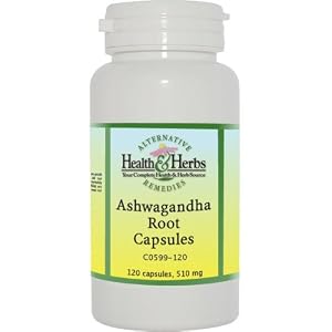 Alternative Health and Herbs Remedies Ashwagandha Root Capsules, 120-Count Bottle by ALTERNATIVE Health & Herbs REMEDIES