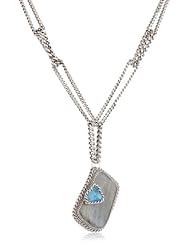 Annie Hammer Jewelry Labradorite and Apatite Necklace, 15"