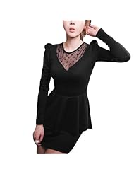 Dots Print Long Sleeves  Dress