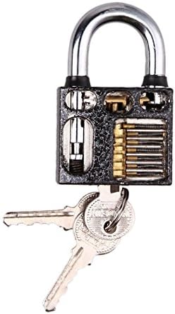 Perspective Cutaway Inside View Practice Padlock Lock Locksmith Training Skill Craft Learning Tool With 3 Keys